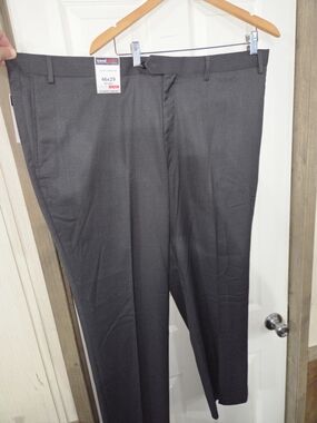 Roundtree Yorke Travel Smart Pants 46 X 29 Charcoal NWT